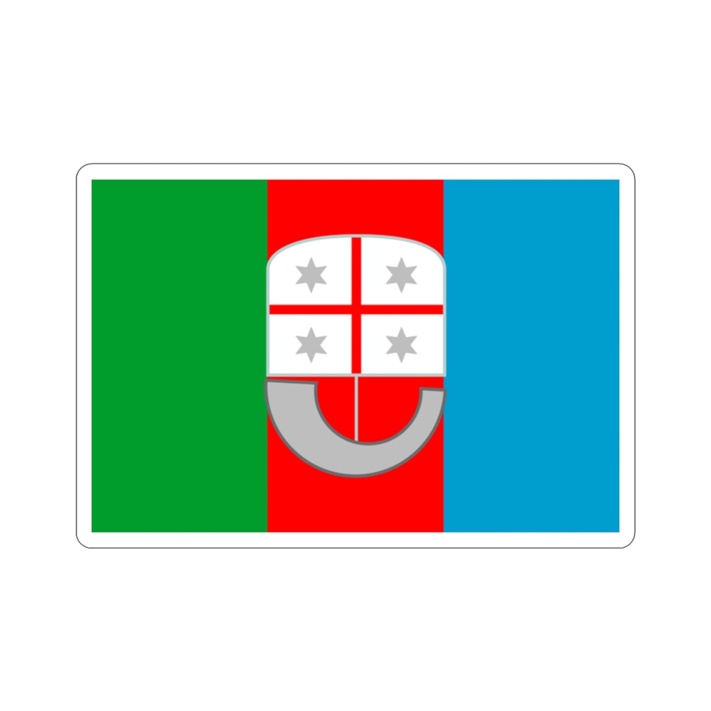 Flag of Liguria Italy STICKER Vinyl Die-Cut Decal-2 Inch-The Sticker Space