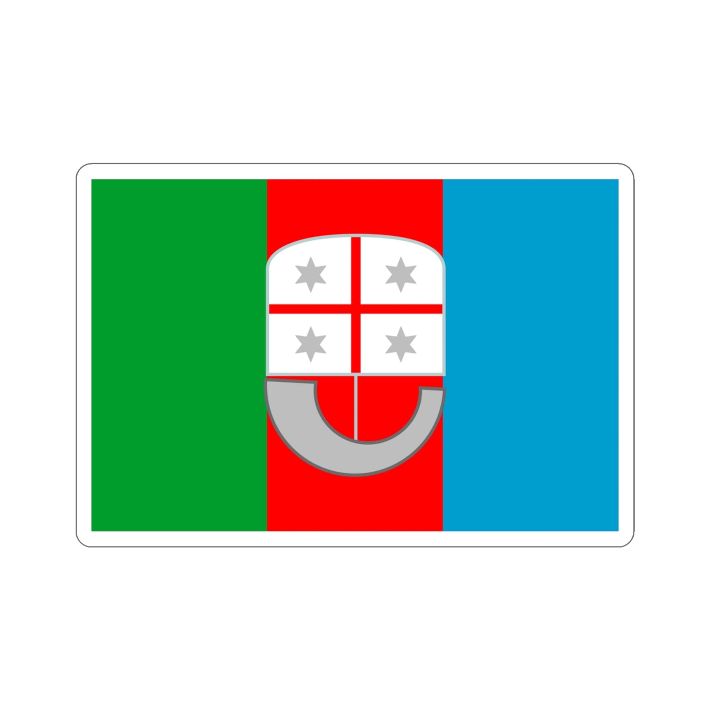 Flag of Liguria Italy STICKER Vinyl Die-Cut Decal-3 Inch-The Sticker Space