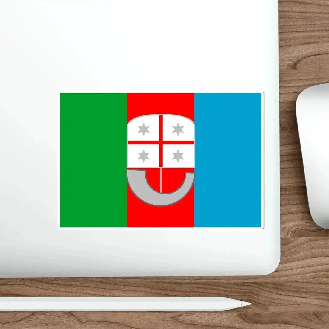 Flag of Liguria Italy STICKER Vinyl Die-Cut Decal - The Sticker Space