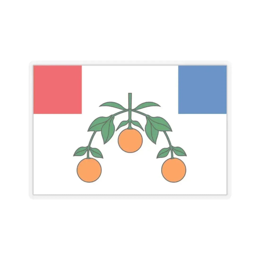 Flag of Lija Malta - STICKER Vinyl Kiss-Cut Decal 2 Inch Transparent - The Sticker Space