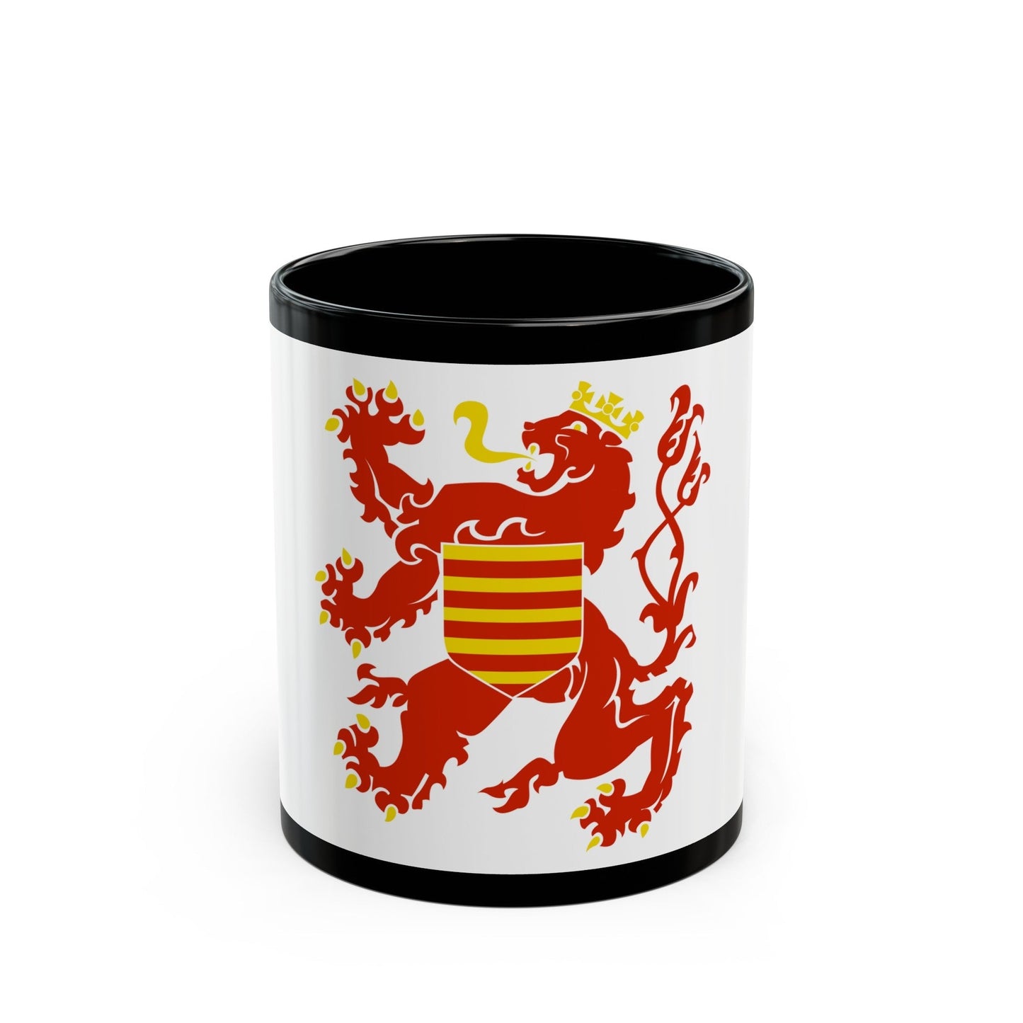 Flag of Limburg Belgium - Black Coffee Mug-11oz-The Sticker Space