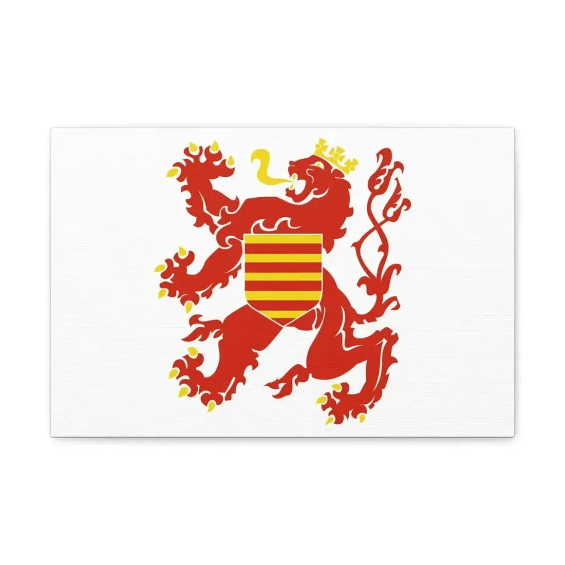 Flag of Limburg Belgium - Canvas Wall Art 18″ x 12″ 1.25" - The Sticker Space