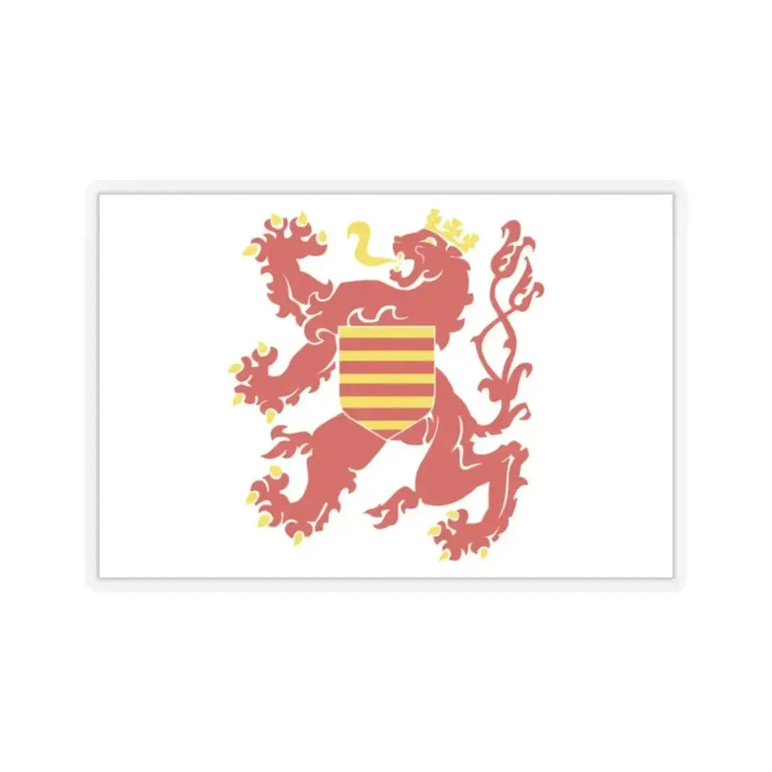 Flag of Limburg Belgium - STICKER Vinyl Kiss-Cut Decal 2 Inch Transparent - The Sticker Space