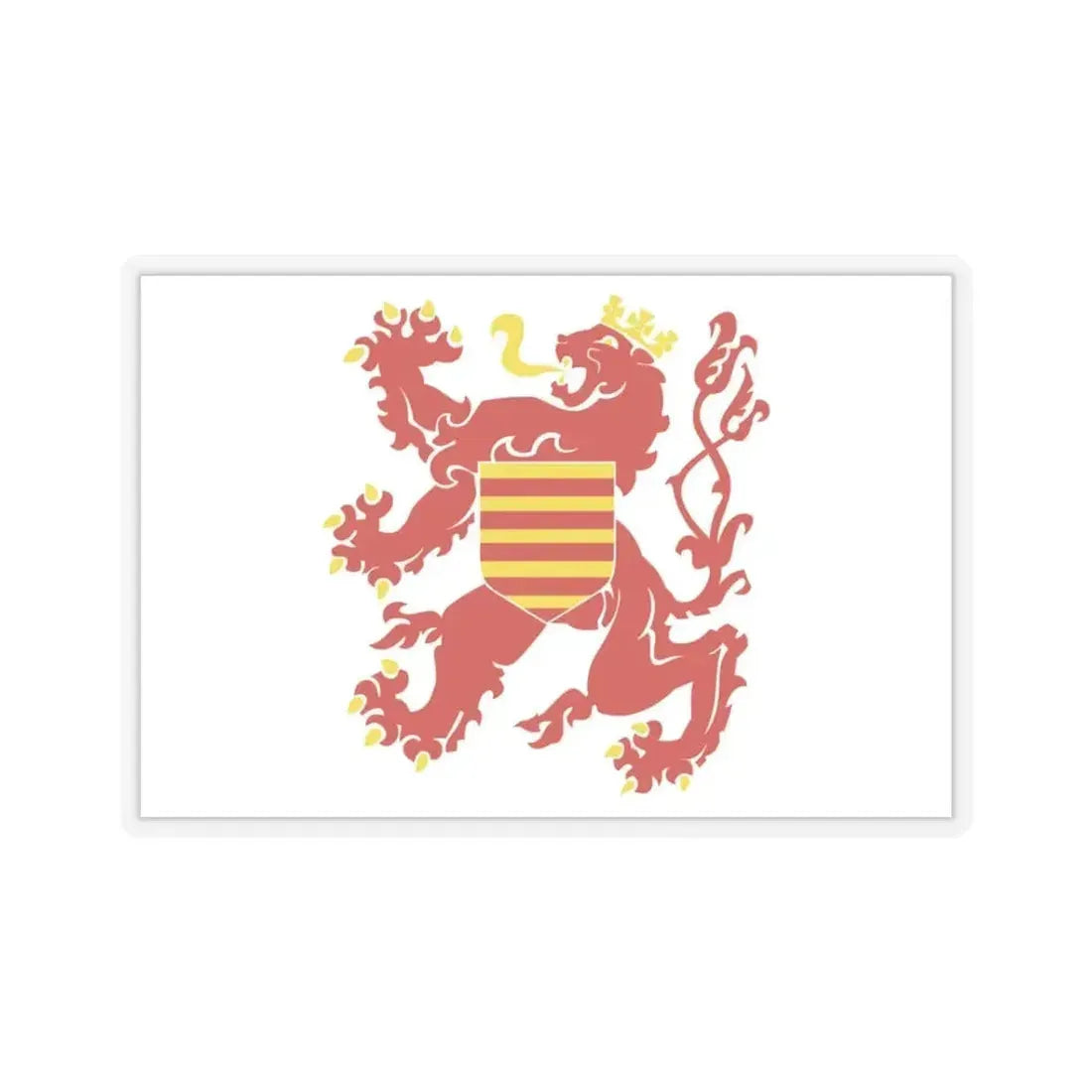 Flag of Limburg Belgium - STICKER Vinyl Kiss-Cut Decal 3 Inch Transparent - The Sticker Space