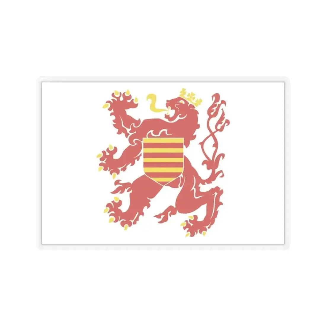Flag of Limburg Belgium - STICKER Vinyl Kiss-Cut Decal 4 Inch Transparent - The Sticker Space