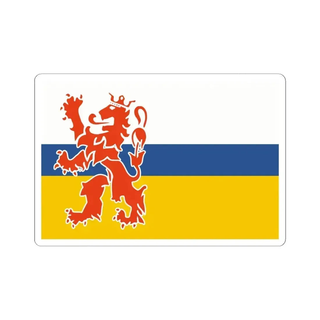Flag of Limburg Netherlands - STICKER Vinyl Kiss-Cut Decal 6 Inch White - The Sticker Space