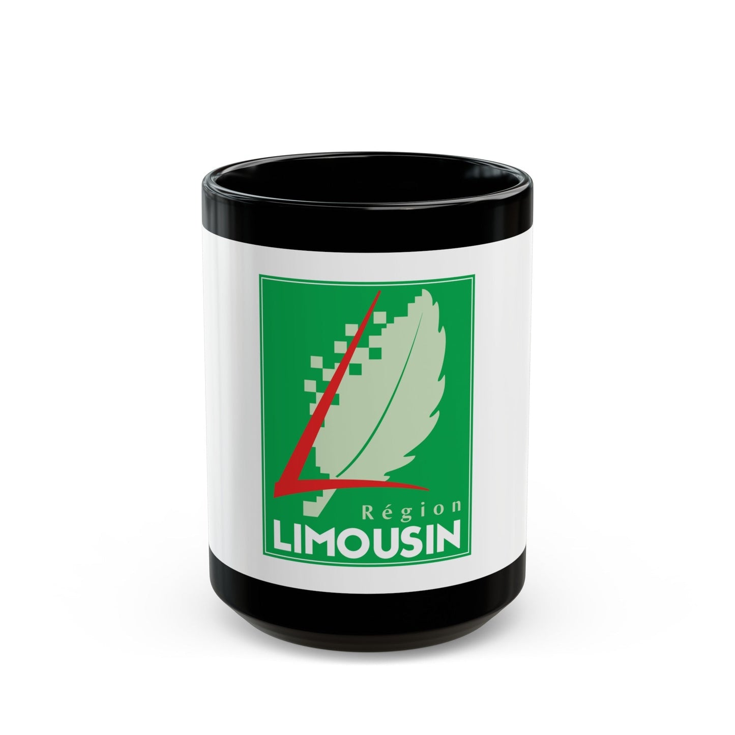 Flag of Limousin France 2 - Black Coffee Mug-15oz-The Sticker Space