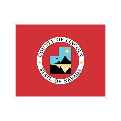 Flag of Lincoln County Nevada (United States) STICKER Vinyl Kiss-Cut Decal 3 Inch White - The Sticker Space