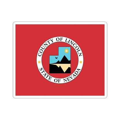 Flag of Lincoln County Nevada (United States) STICKER Vinyl Kiss-Cut Decal 4 Inch White - The Sticker Space
