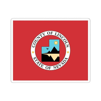 Flag of Lincoln County Nevada (United States) STICKER Vinyl Kiss-Cut Decal 6 Inch White - The Sticker Space