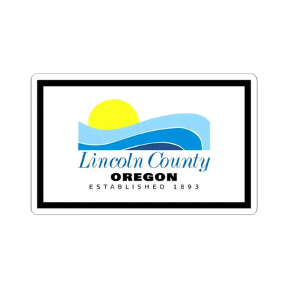 Flag of Lincoln County Oregon (United States) STICKER Vinyl Kiss-Cut Decal 2 Inch White - The Sticker Space