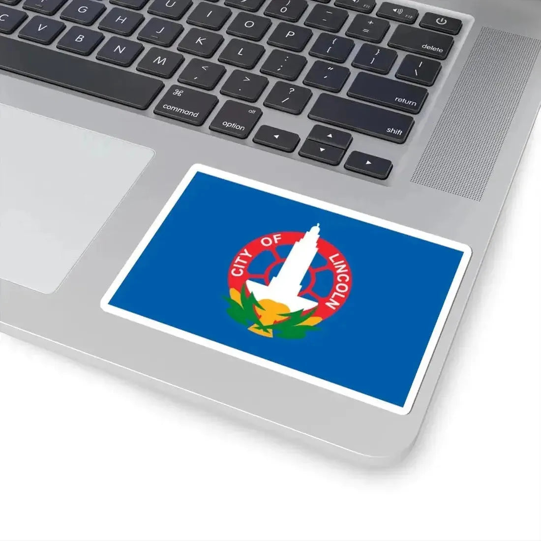 Flag of Lincoln Nebraska 1931-2022 (United States) STICKER Vinyl Kiss-Cut Decal - The Sticker Space
