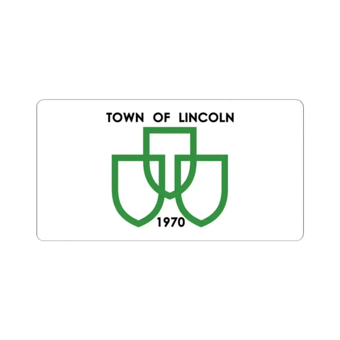 Flag of Lincoln Ontario (Canada) STICKER Vinyl Kiss-Cut Decal 2 Inch White - The Sticker Space