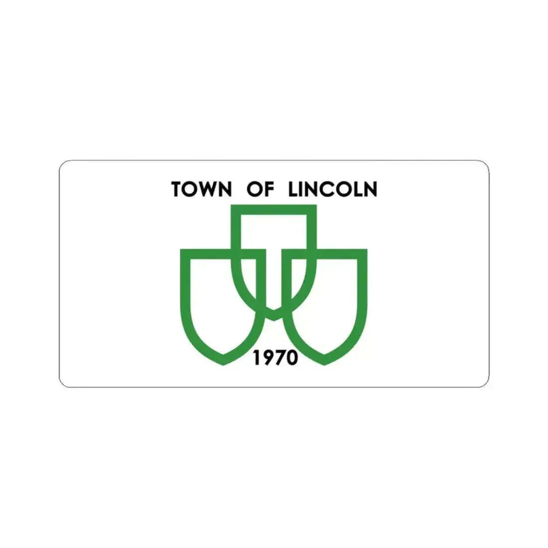 Flag of Lincoln Ontario (Canada) STICKER Vinyl Kiss-Cut Decal 3 Inch White - The Sticker Space