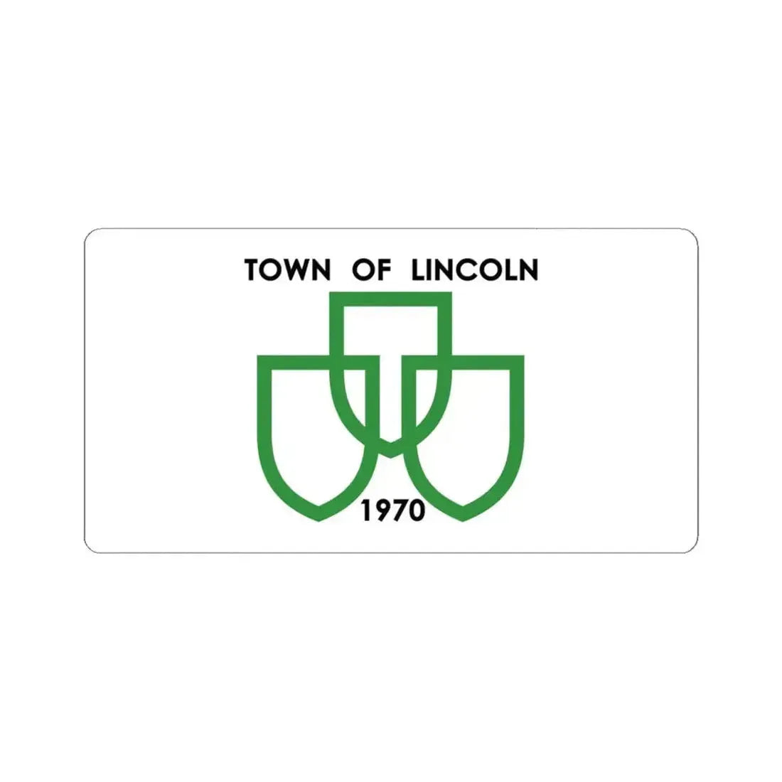 Flag of Lincoln Ontario (Canada) STICKER Vinyl Kiss-Cut Decal 4 Inch White - The Sticker Space