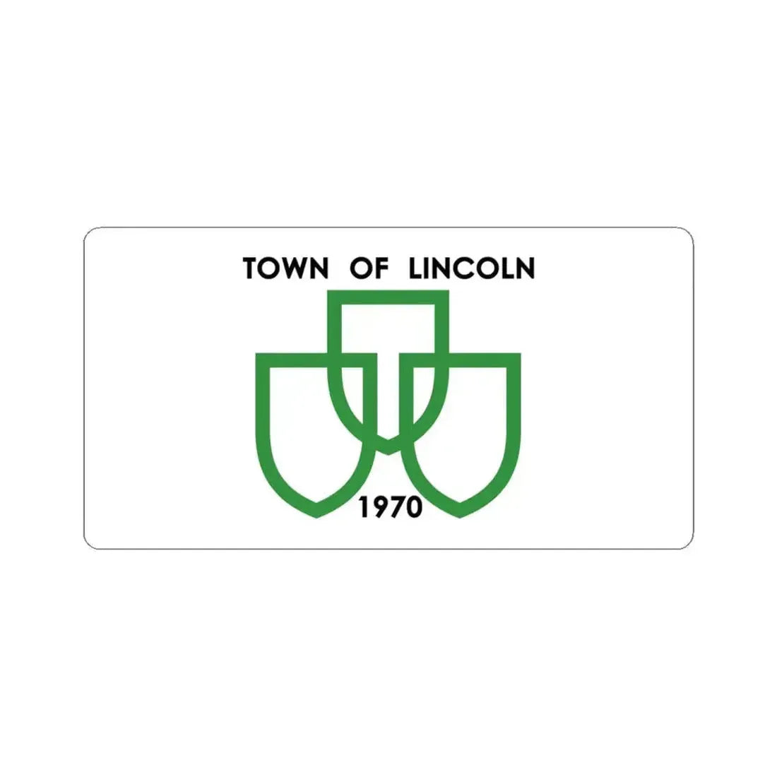 Flag of Lincoln Ontario (Canada) STICKER Vinyl Kiss-Cut Decal 6 Inch White - The Sticker Space