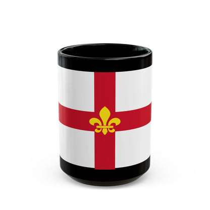 Flag of Lincoln UK - Black Coffee Mug-15oz-The Sticker Space