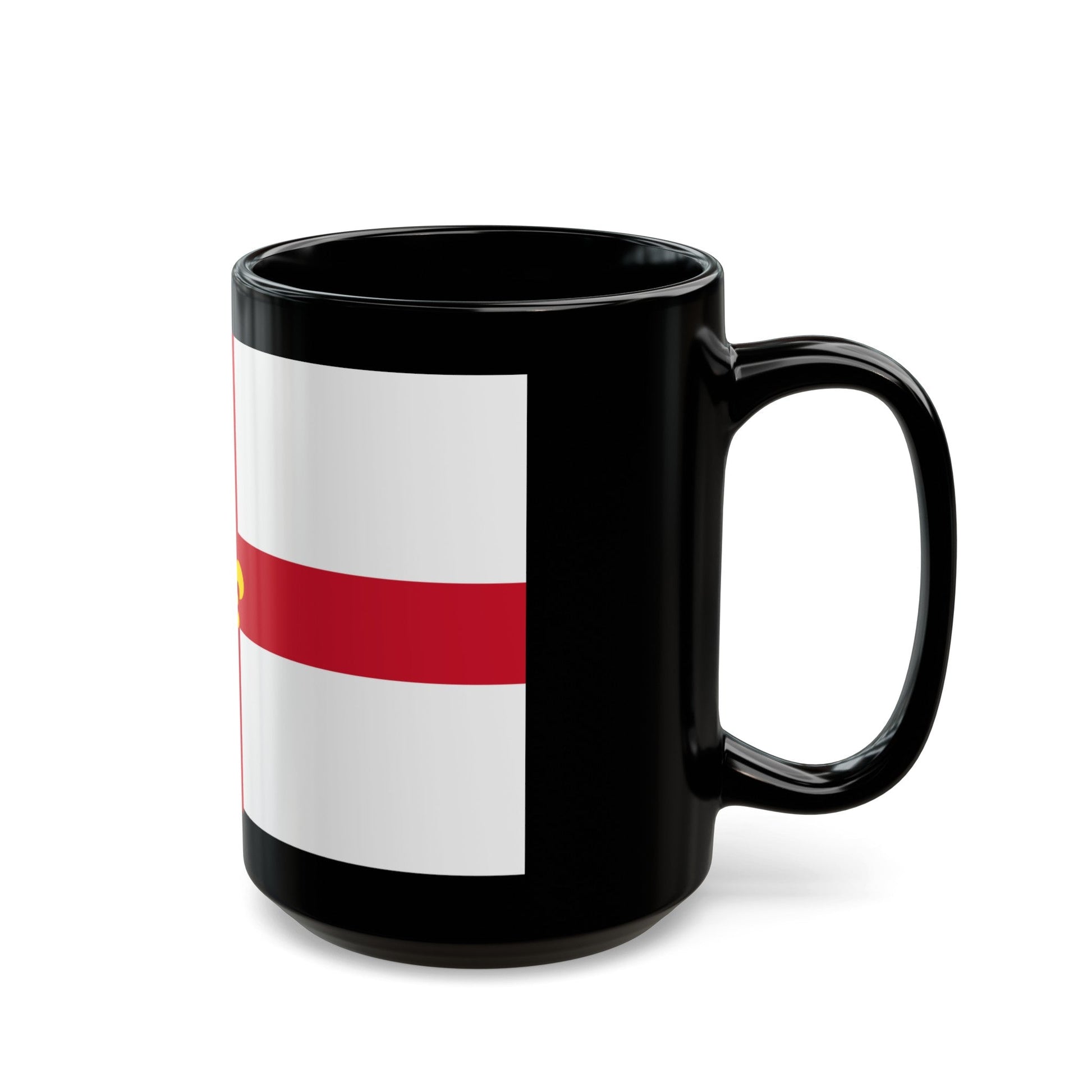 Flag of Lincoln UK - Black Coffee Mug-The Sticker Space