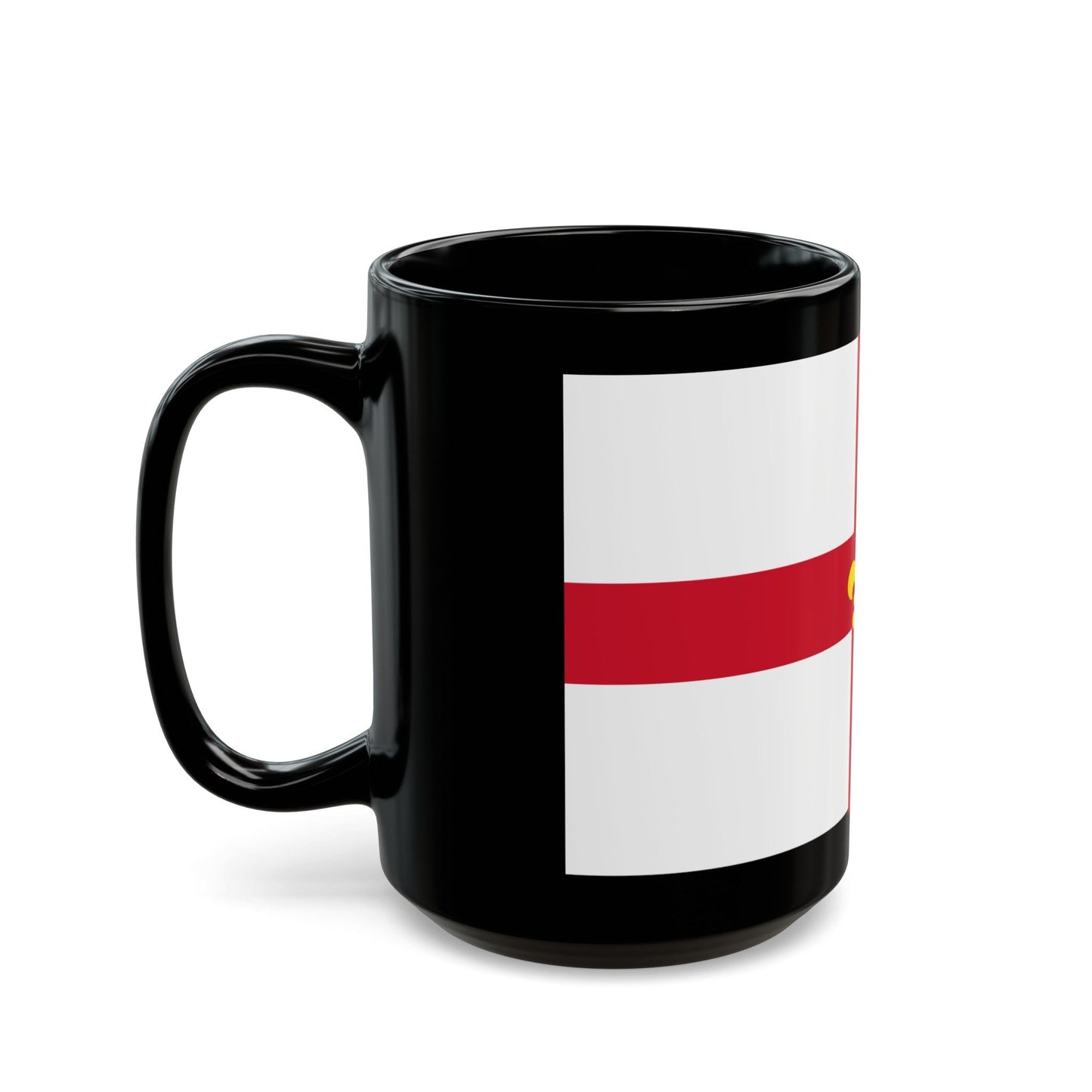 Flag of Lincoln UK - Black Coffee Mug-The Sticker Space