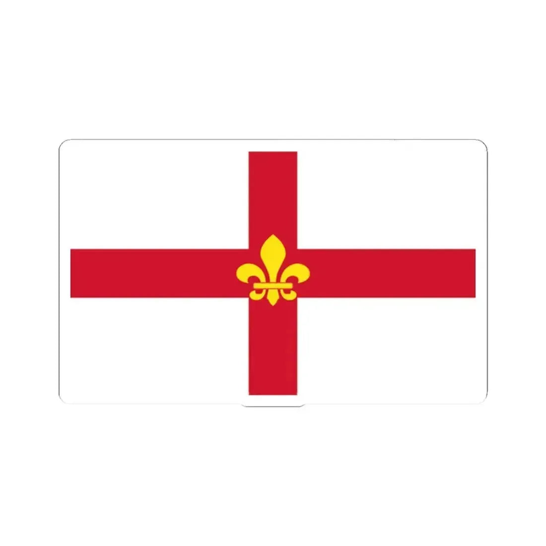 Flag of Lincoln UK - STICKER Vinyl Kiss-Cut Decal 2 Inch White - The Sticker Space