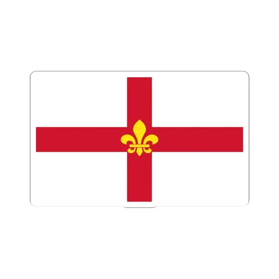 Flag of Lincoln UK - STICKER Vinyl Kiss-Cut Decal 3 Inch White - The Sticker Space