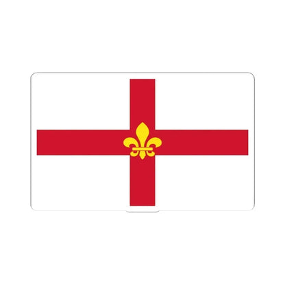 Flag of Lincoln UK - STICKER Vinyl Kiss-Cut Decal 3 Inch White - The Sticker Space