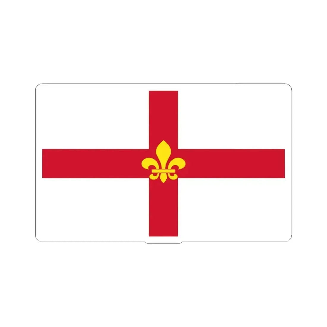 Flag of Lincoln UK - STICKER Vinyl Kiss-Cut Decal 4 Inch White - The Sticker Space