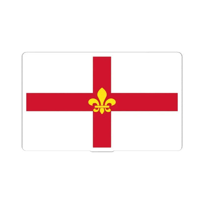 Flag of Lincoln UK - STICKER Vinyl Kiss-Cut Decal 4 Inch White - The Sticker Space