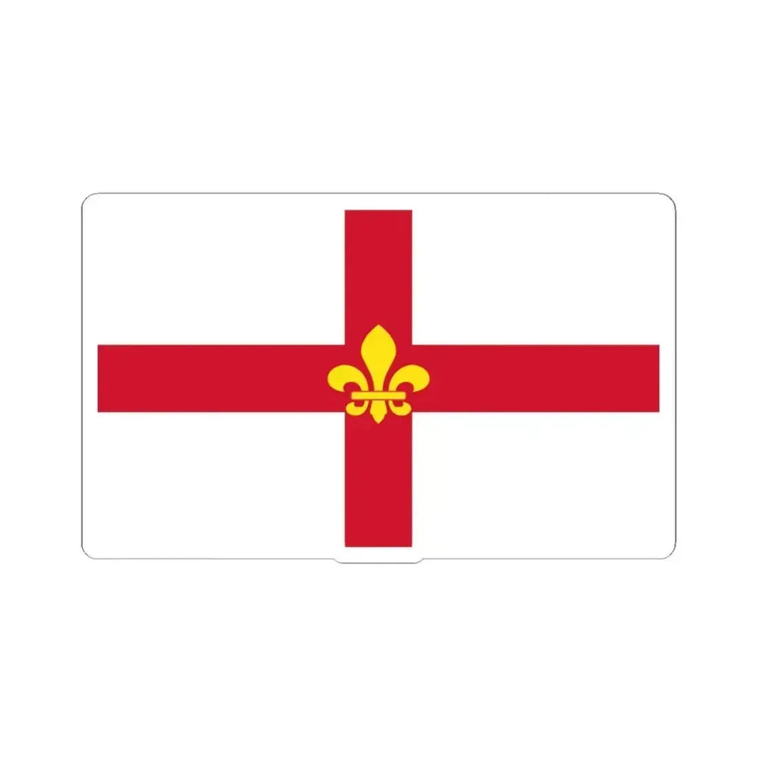 Flag of Lincoln UK - STICKER Vinyl Kiss-Cut Decal 6 Inch White - The Sticker Space