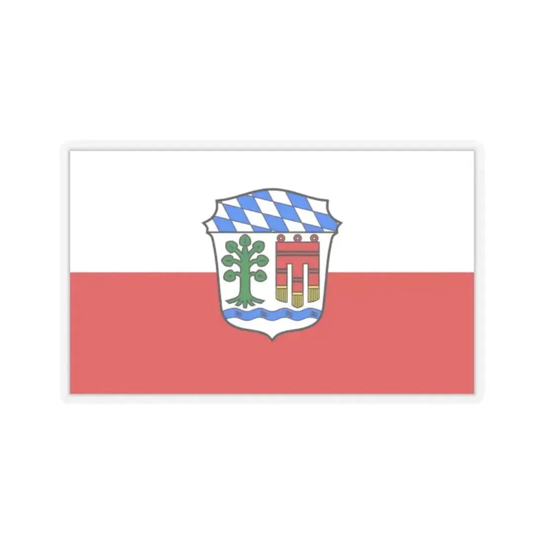 Flag of Lindau Germany - STICKER Vinyl Kiss-Cut Decal 2 Inch Transparent - The Sticker Space