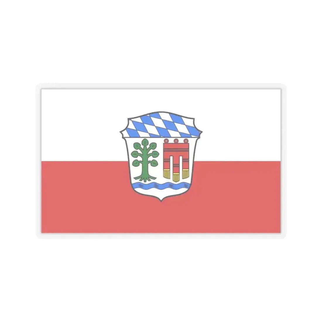 Flag of Lindau Germany - STICKER Vinyl Kiss-Cut Decal 4 Inch Transparent - The Sticker Space