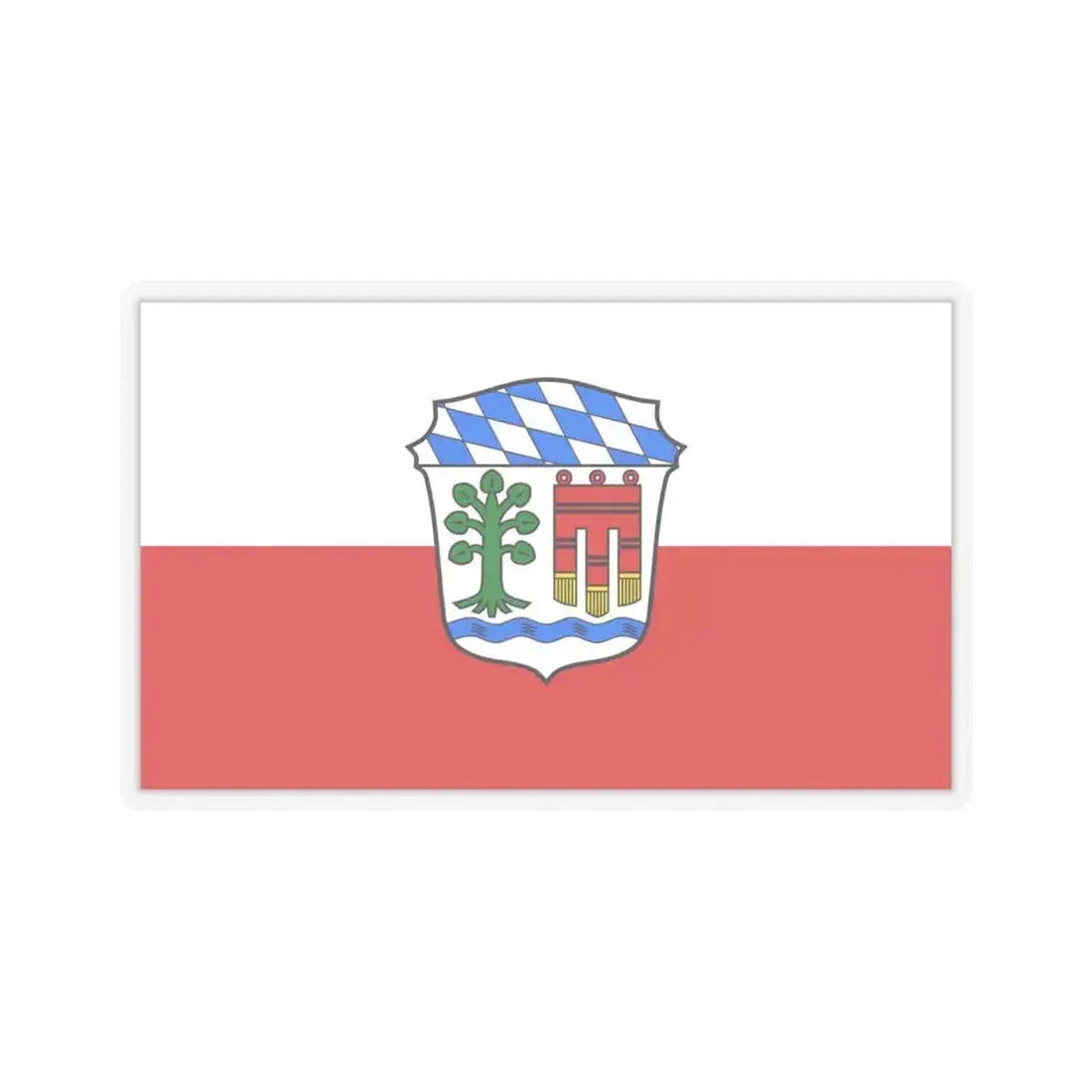 Flag of Lindau Germany - STICKER Vinyl Kiss-Cut Decal 6 Inch Transparent - The Sticker Space