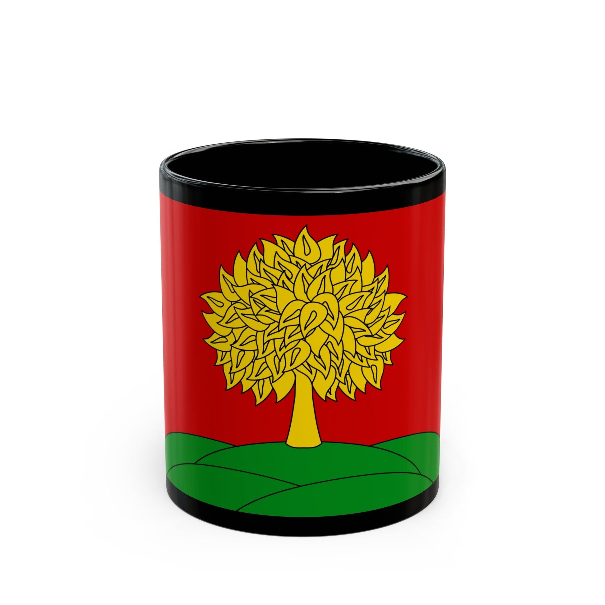 Flag of Lipetsk Oblast Russia - Black Coffee Mug-11oz-The Sticker Space