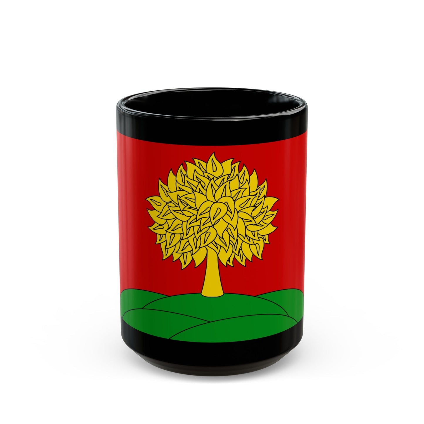 Flag of Lipetsk Oblast Russia - Black Coffee Mug-15oz-The Sticker Space