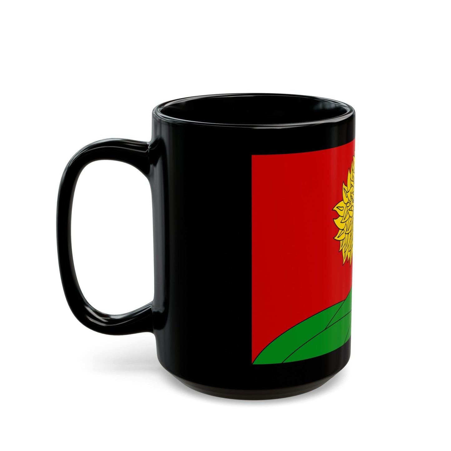 Flag of Lipetsk Oblast Russia - Black Coffee Mug-The Sticker Space