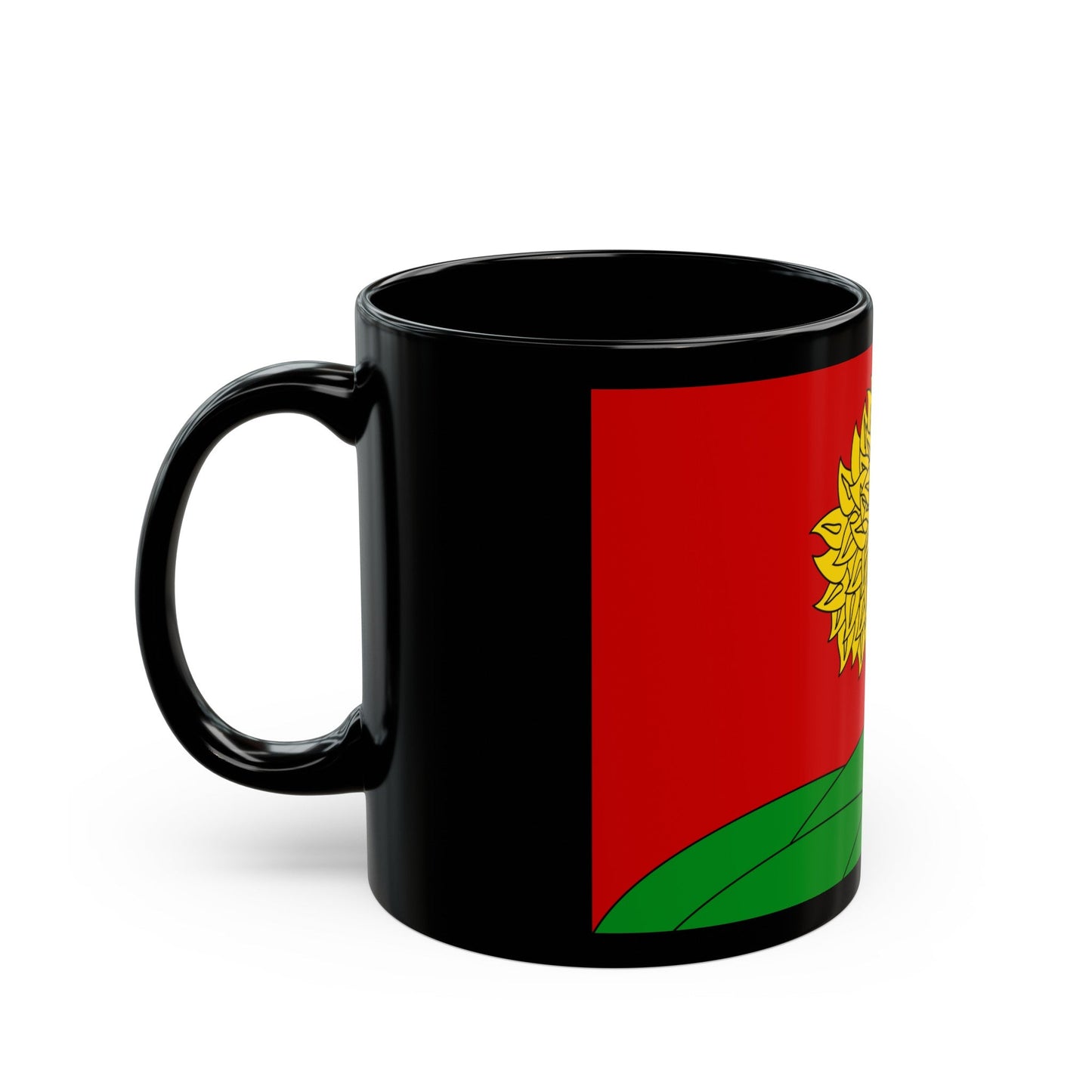 Flag of Lipetsk Oblast Russia - Black Coffee Mug-The Sticker Space