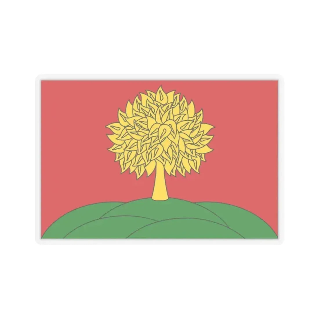 Flag of Lipetsk Oblast Russia - STICKER Vinyl Kiss-Cut Decal 2 Inch Transparent - The Sticker Space