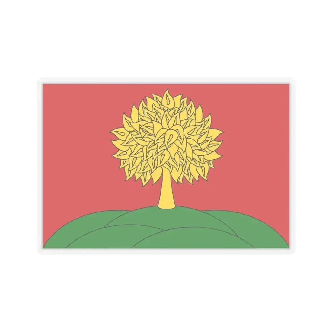 Flag of Lipetsk Oblast Russia - STICKER Vinyl Kiss-Cut Decal 4 Inch Transparent - The Sticker Space