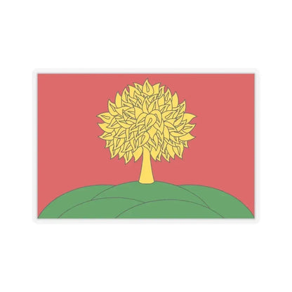 Flag of Lipetsk Oblast Russia - STICKER Vinyl Kiss-Cut Decal 4 Inch Transparent - The Sticker Space