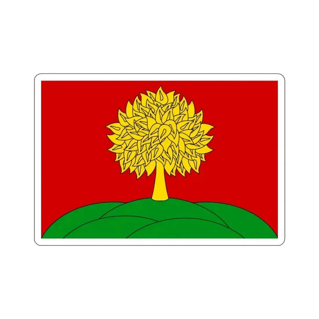 Flag of Lipetsk Oblast Russia - STICKER Vinyl Kiss-Cut Decal 4 Inch White - The Sticker Space