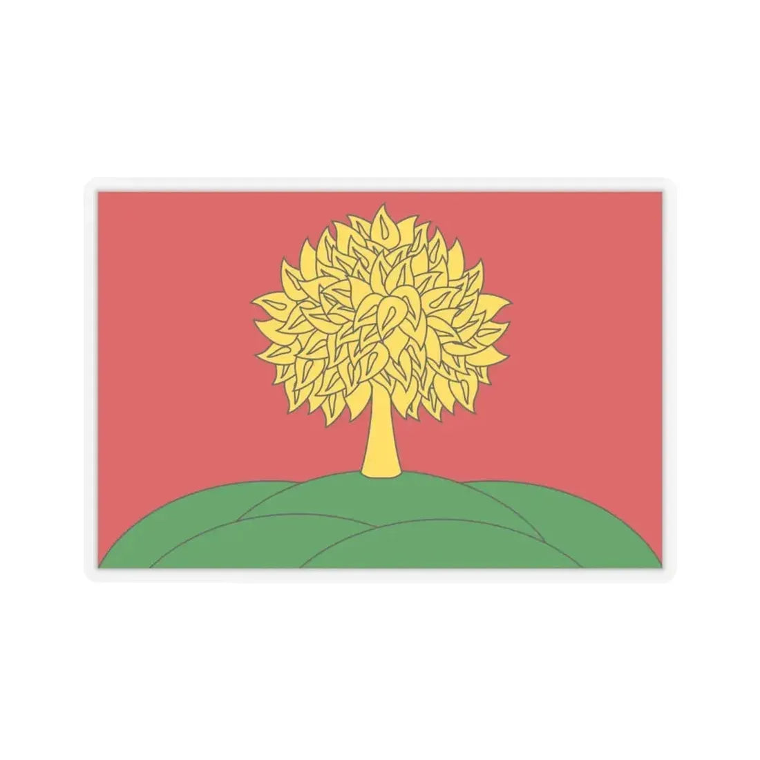 Flag of Lipetsk Oblast Russia - STICKER Vinyl Kiss-Cut Decal 6 Inch Transparent - The Sticker Space