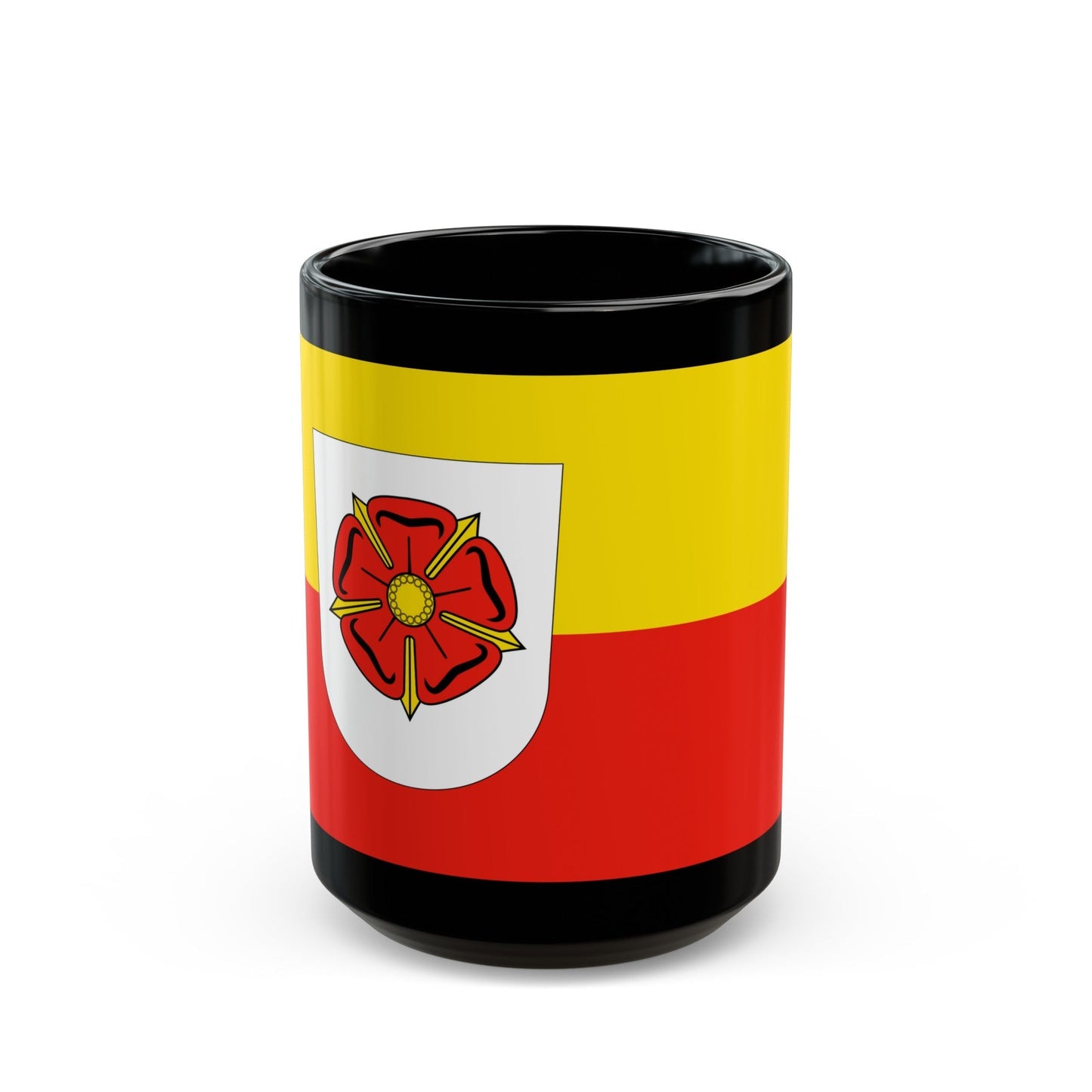 Flag of Lippe Germany - Black Coffee Mug-15oz-The Sticker Space