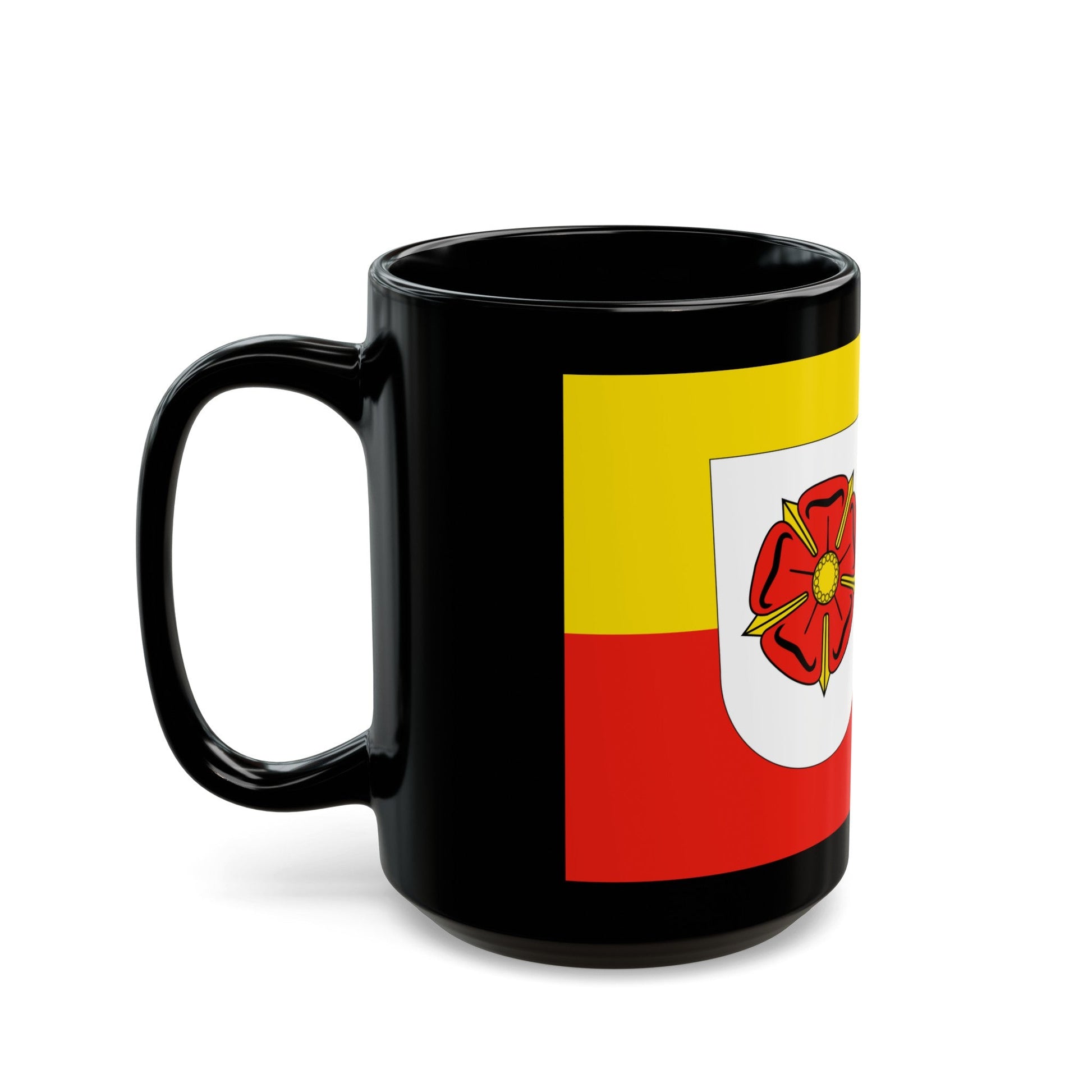 Flag of Lippe Germany - Black Coffee Mug-The Sticker Space