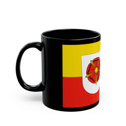 Flag of Lippe Germany - Black Coffee Mug-The Sticker Space