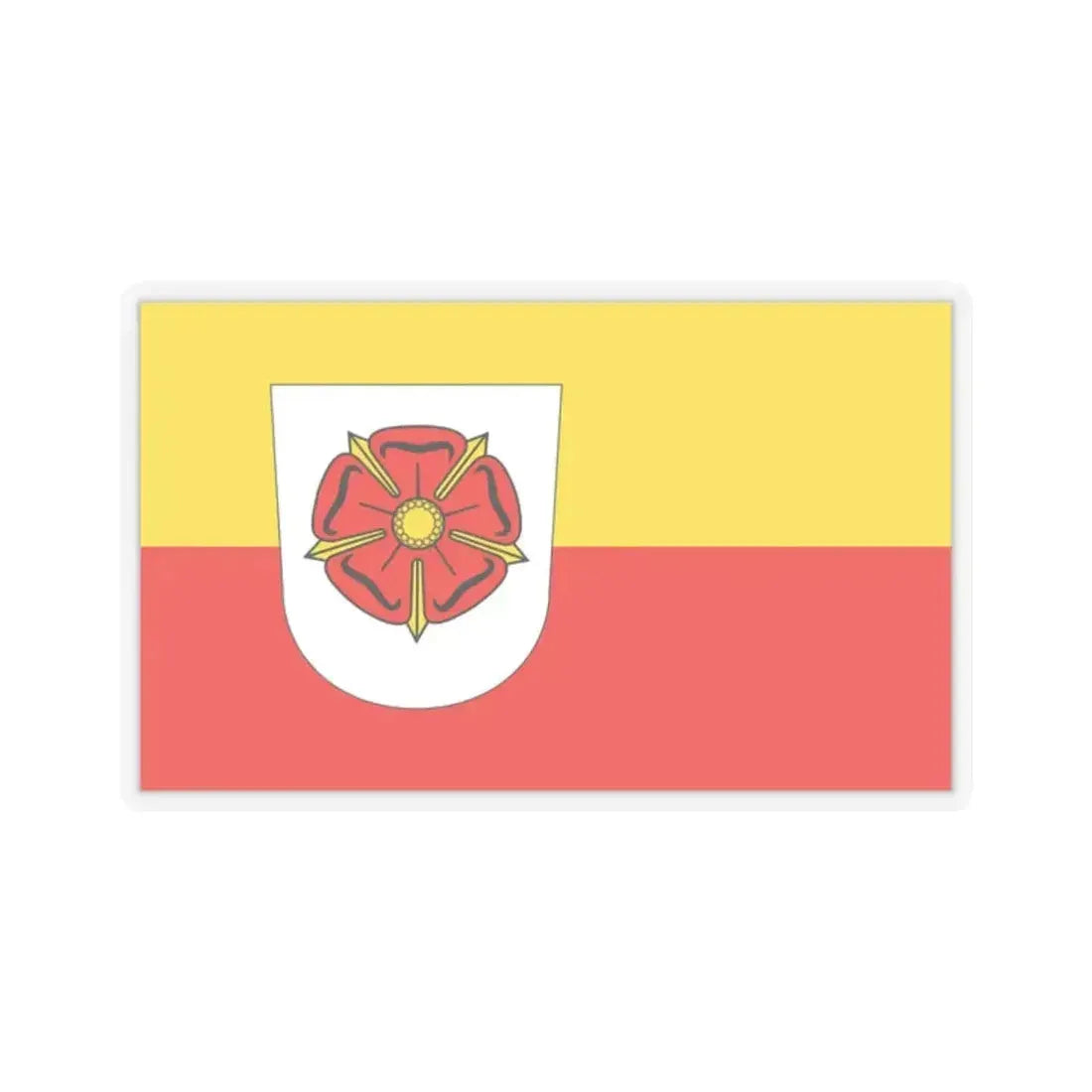 Flag of Lippe Germany - STICKER Vinyl Kiss-Cut Decal 2 Inch Transparent - The Sticker Space