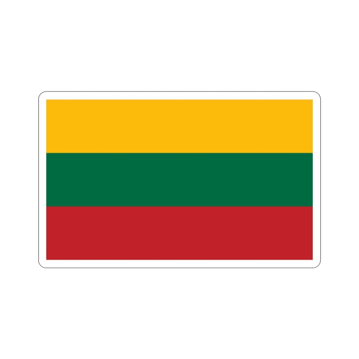 Flag of Lithuania STICKER Vinyl Die-Cut Decal-2 Inch-The Sticker Space