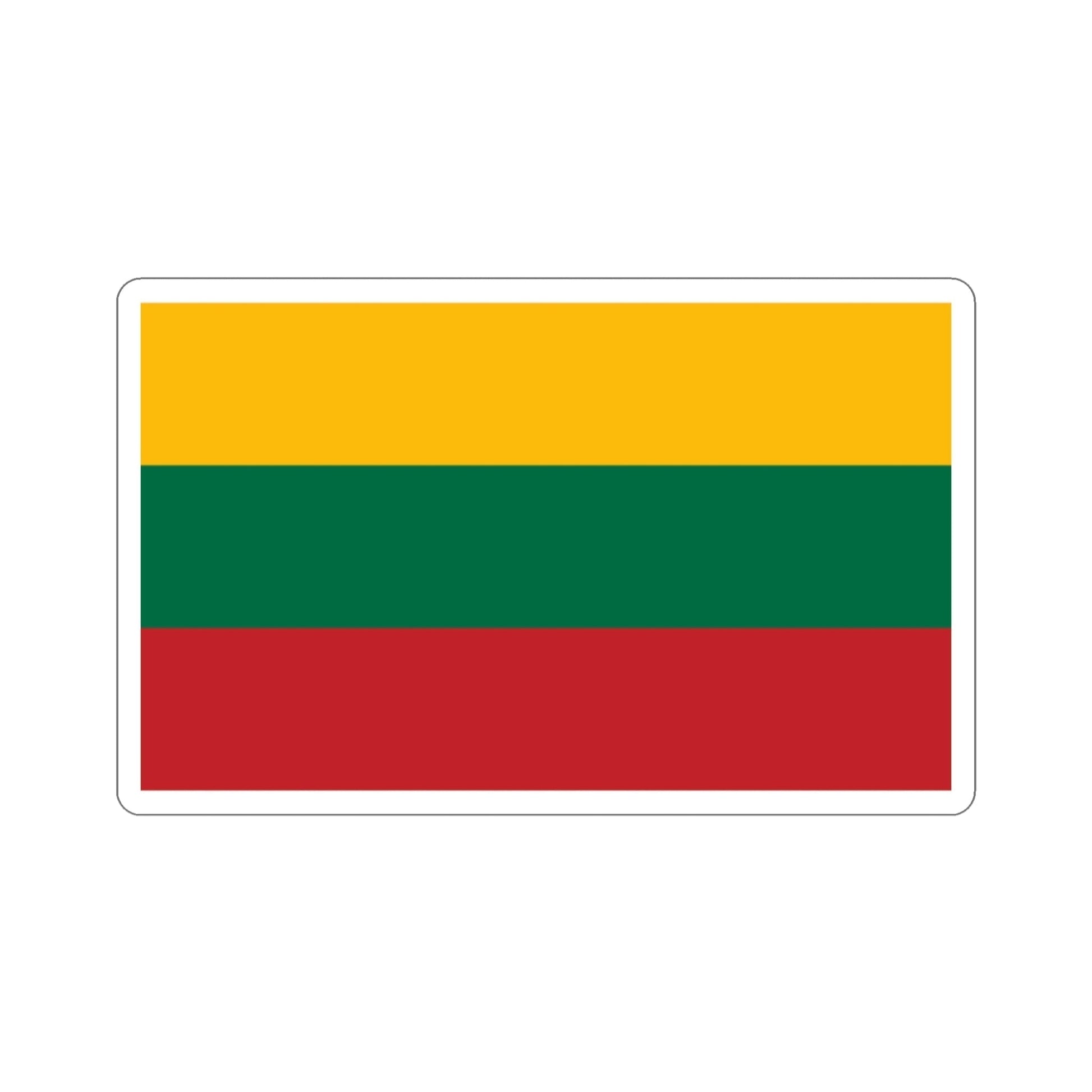 Flag of Lithuania STICKER Vinyl Die-Cut Decal-2 Inch-The Sticker Space