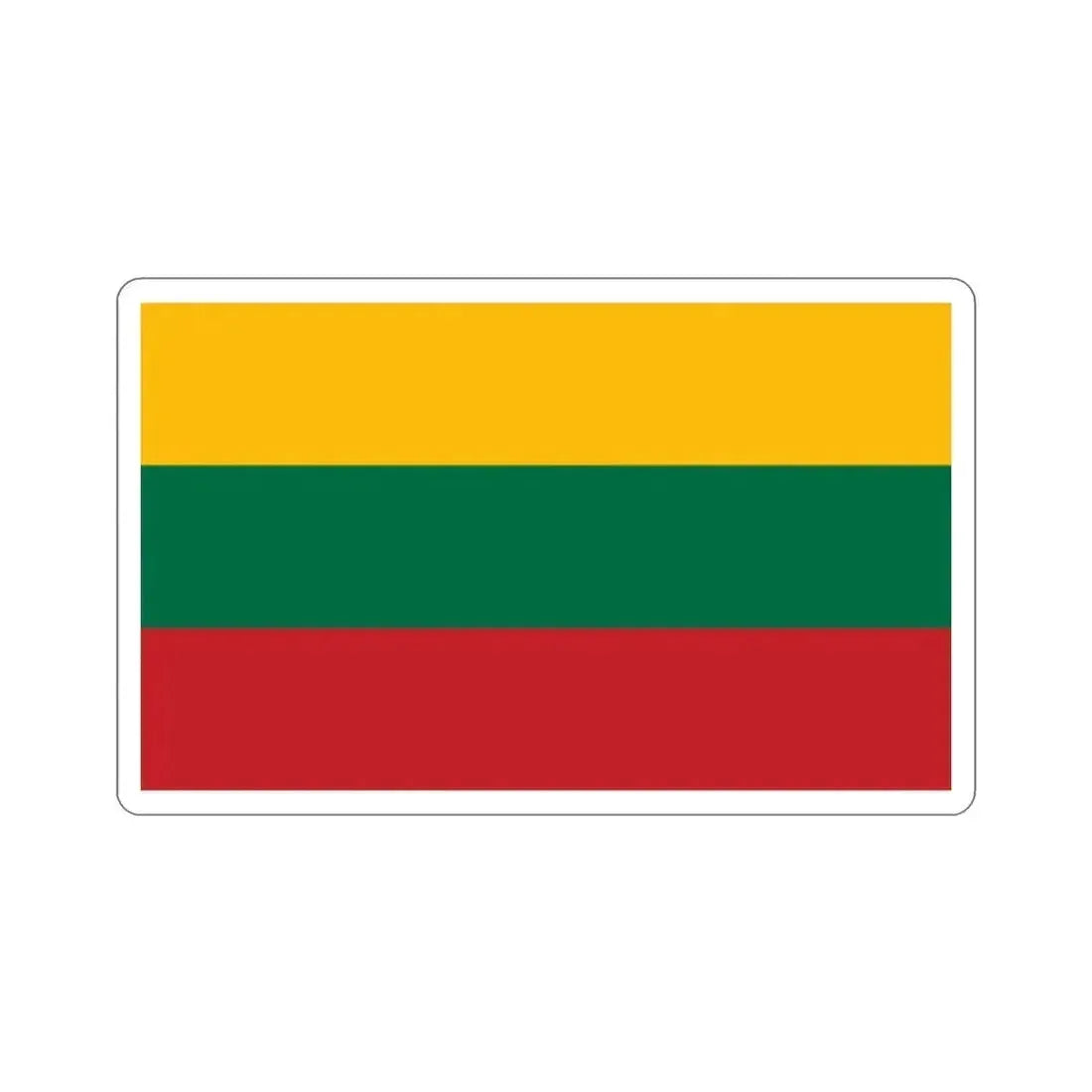 Flag of Lithuania STICKER Vinyl Die-Cut Decal 2 Inch - The Sticker Space
