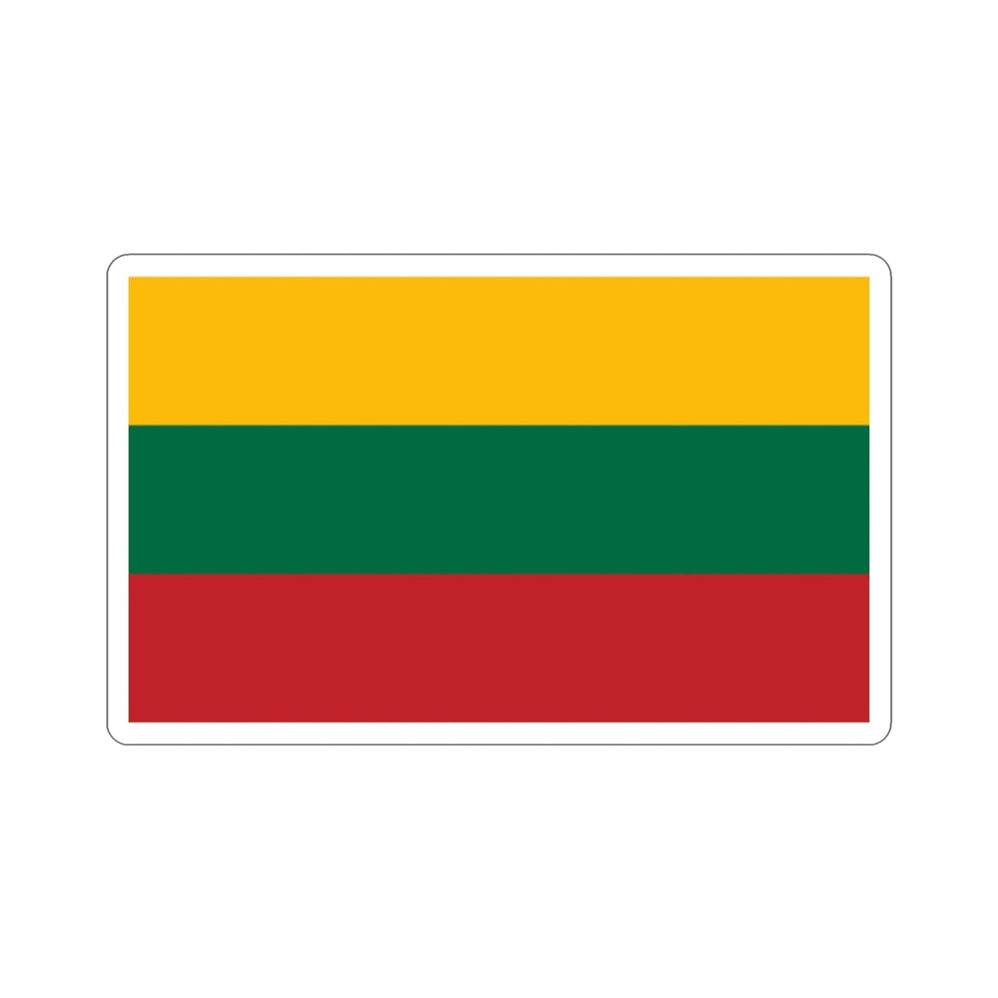 Flag of Lithuania STICKER Vinyl Die-Cut Decal-2 Inch-The Sticker Space