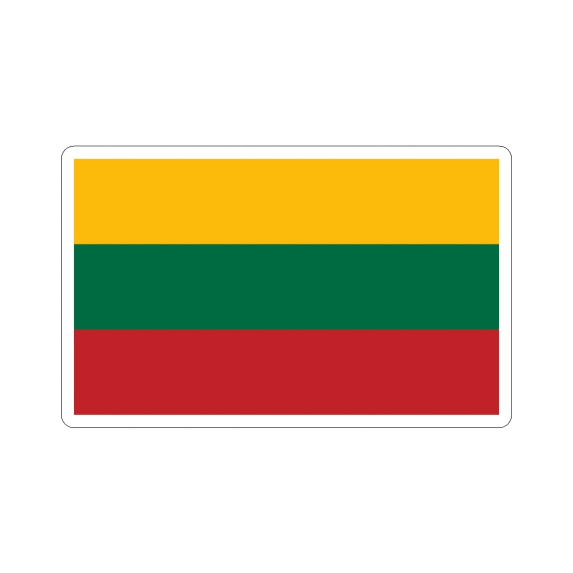 Flag of Lithuania STICKER Vinyl Die-Cut Decal-2 Inch-The Sticker Space